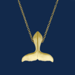 be-jewelled for wildaid 18k gold handcrafted humpback whale tail pendant
