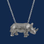 be-jewelled for wildaid 18k gold rhino pendant handcrafted by alexander jewell