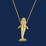 18k gold blue whale pendand handcrafted by alexander jewell wildaid endangered species fine jewelry