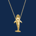 18k gold blue whale pendant handcrafted by alexanader jewell wildaid endangered species luxury jewelry