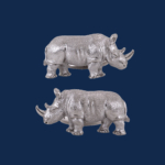 18K gold white rhino cuff links handcrafted for WildAid by alexanader jewell